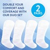 Impresa [2 Pairs] One Size Unisex Extra Width Socks in White for Lymphedema - Oversized Sock Stretches up to 30'' - 4 of 4