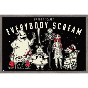 Trends International The Nightmare Before Christmas - Everybody Scream Framed Wall Poster Prints - 1 of 4