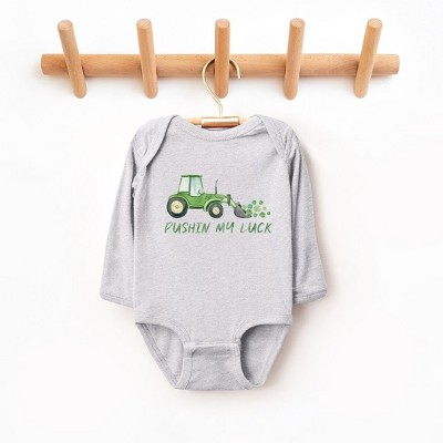 The Juniper Shop Pushin My Luck Baby Long Sleeve Bodysuit