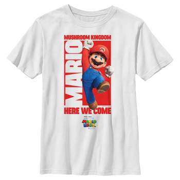 Boy's The Super Mario Bros. Movie Mario Mushroom Kingdom Here We Come T-Shirt