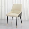Set of 2 Ultra-Comfortable Dining Chairs: Wide Padded Microfiber Leather Seat & Two-Tone Style - Easy Clean for Home & Restaurant - 4 of 4