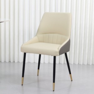 Set of 2 Ultra-Comfortable Dining Chairs: Wide Padded Microfiber Leather Seat & Two-Tone Style - Easy Clean for Home & Restaurant - 1 of 4