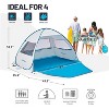 MaseiKar UPF 50+ Pop Up Beach Tent Sun Shelter for 4 Person, Portable Beach Umbrella Cabana - 3 of 4