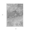 Silver Gray And Ivory Abstract Washable Indoor Outdoor Area Rug - 3 of 4