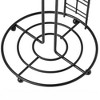 Basicwise Round Single Roll Sturdy Black Iron Towel Paper Holder Stand Roll Dispenser, Countertop Portable Stand for Kitchen, Dining Room, and Office - 4 of 4