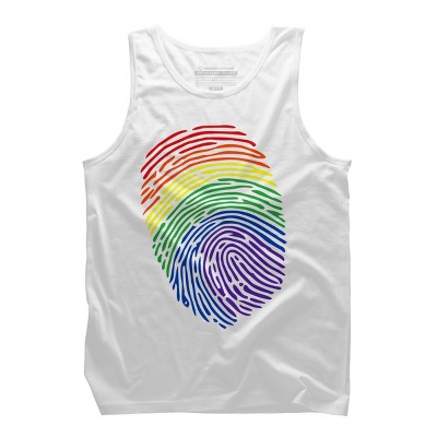 Adult Design By Humans Pride Fingerprint Rainbow Month By SummerFunnyTank Top