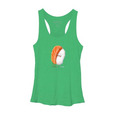 Women's Design By Humans Sushi Hug By andremullerdko Racerback Tank Top