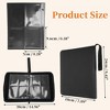 Unique Bargains Card Binder 4 Pocket 50 Black Pages 400 Card Capacity for Sport Card Game Card Black - 2 of 4