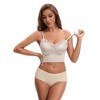 INSPIRE CHIC Women's Lace Wave Trim Cami V-Neck Vest Adjustable Spaghetti Strap Bulit in Bra Cropped Camisoles - 4 of 4