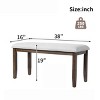 Upholstered Bench for Bedroom End of Bed,38'' Entryway Bench for Living Room,Dining Bench with Padded Seat and Solid Wood Legs - The Pop Home - 4 of 4