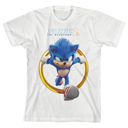 SONIC MENS T-SHIRT GOLD RINGS