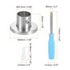 Unique Bargains Stainless Steel Brushed Finish Durable Rust Resistant High-Leg Closet Rod Holder with Cover 4 Pcs - 2 of 4