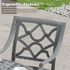 Mondawe 2 Pieces Powder Coated Cast Aluminum Outdoor Dining Armchair with Cushion - 3 of 4
