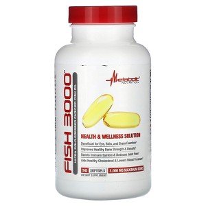 Metabolic Nutrition Fish 3000, 90 Softgels (1,000 mg per Softgel) - 1 of 4