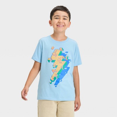 Image of Boys' Short Sleeve Lightning Bolt Graphic T-Shirt - Cat & Jack™ Blue M