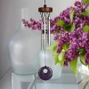 Woodstock Wind Chimes Signature Collection  Mini Stone Chime  10" Purple Silver Wind Chime MSCU - 2 of 4