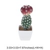Unique Bargains Artificial Plants Mushroom-Top Cactus in Pot Plastic 3.03"x3.03"x7.87" 1 Pcs - 3 of 4