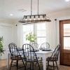 BAOURE 5-Light Black Metal Chandelier Linear Pendant Ceiling Lighting 34-inch Rustic Farmhouse Fixture Kitchen Island Dining Room - 2 of 4