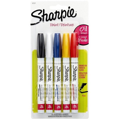 Sharpie Oil-Based Fine Paint Marker, Assorted, set of 5