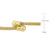 EVERLY JEWELRY | Yellow Plated Sterling Silver Popcorn Style Flexible Bangle, 8.5 inc - 2 of 4