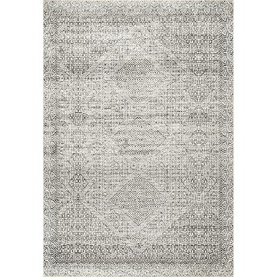 nuLOOM Dali Machine Washable Modern Abstract Area Rug - 2' 6 x 8' Runner - Grey