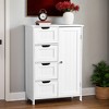 VANIRROR Freestanding Storage Cabinet, Floor Cabinet with 4 Drawers and Adjustable Shelf for Living Room, Restaurants, Schools, Cafes - 2 of 4