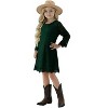 2Bunnies Girls' Boho Rustic Garden Lace Flower Girl Dress - 4 of 4