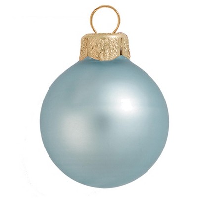 Northlight Matte Baby Blue Glass Ball Christmas Ornament 7" (180mm)