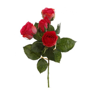 Floral Home 15.4" Beauty Rose Spray - 24-Piece