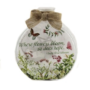 Stony Creek 4.5 Inch Garden Good Health Pe-Lit Jar Spring Lighted Glass Accent , Get Well Thinking You (1PC) - 1 of 4