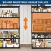 5-Tier Garage Shelving, 2500 Lbs Adjustable Metal Storage Shelves, Capacity Heavy Duty Shelving Unit for Garage, Industrial Utility Shelf Storage - 3 of 4