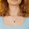 EVERLY JEWELRY | Sterling Silver Created Sapphire Fashion Pendant With Chain, 18-inch - 4 of 4