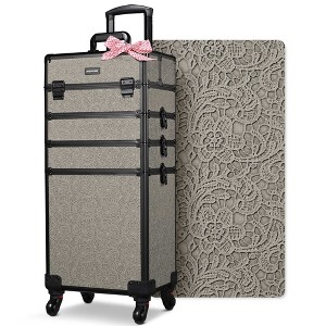 Byootique 4in1 Rolling Makeup Train Case Cosmetic Organizer Rococo - 1 of 4
