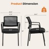 Lyngins Ergonomic Stackable Office Chair, Mesh Back Desk Chair, Space-Saving Upholstered Arm Chair Stacking Chair for Events & Reception - 2 of 4