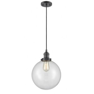 Beacon - 1 Light Cord Hung Mini Pendant In Industrial Style-13 Inches Tall and 10 Inches Wide - 1 of 1