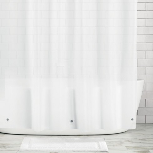 Mdesign X Wide Waterproof Vinyl Shower, 108 Long Clear Shower Curtain Rod
