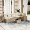 vidaXL Garden Sofa Set Beige PE Rattan Large UV-resistant materials - 2 of 4