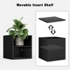 Maggift Planters Large Outdoor Planters with Removable Insert Shelf Square Steel Flower Pots for Porch with Garden, Black, 15"*15"*18" - 4 of 4