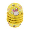 Unique Bargains Bunny Print Disposable Baking Cups Greaseproof Paper Yellow White 1.97"x1.18" 100 Pcs - 3 of 4