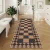 Easy Jute Look Runner Rug Machine Washable, Checkerboard Low Pile Non-Slip Carpet for Kitchen Laundry Patio Indoor Outdoor Use - 2 of 4