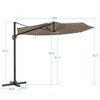 Sonkuki 10-ft LED Solar Lights Outdoor Octagon Cantilever Patio Umbrella - 3 of 4