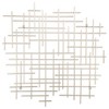 HomeRoots 31" X 31" Silver Metal Abstract Lines Hanging Dimensional Sculpture - 3 of 4