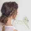 Unique Bargains Women Fashion Pearl Mini Hair Clip Pearl Oval Hairdo Clips 6 Pcs - 2 of 4