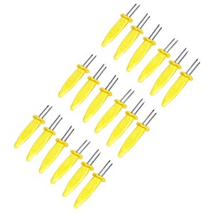 Chef Craft 6pc Jumbo Corn Holders Cob Skewers Set with Stainless Steel Pins - 1 of 2