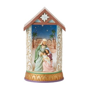 Jim Shore 5.5 Inch Hallelujah Holy Family Lighted Diorama Figurines - 1 of 3