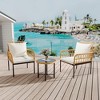 Wicker Patio Bistro Sets Outdoor Conversation Sets with Side Table and Rattan Chairs, Patio Furniture Set for Apartment, Backyard, Porch - 2 of 4