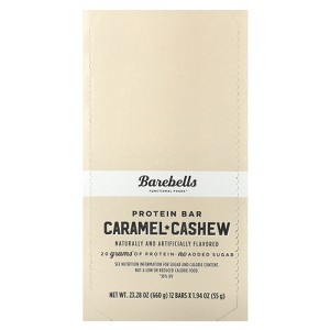 Barebells Protein Bar, Caramel Cashew, 12 Bars, 1.94 oz (55 g) Each - 1 of 3