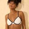 Women's Contrast Binding Demi Underwire Bikini Top - Shade & Shore™ Cream/Black - 3 of 4