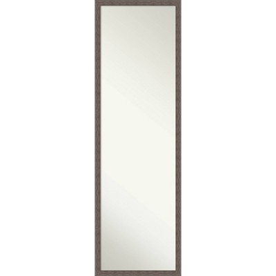 16" x 50" Hera Brushed Framed Full Length On the Door Mirror Bronze- Amanti Art