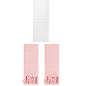 REGALWOVEN 3 Packs Solid Absorbent Soft Cotton Hand Towels 14" x 30" - 1 of 4